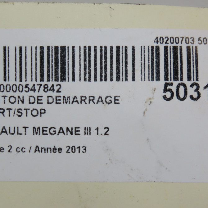 occasion RENAULT MEGANE III Phase 2 01-2012->06-2014 1.2 TCE 115ch 251538204R 4