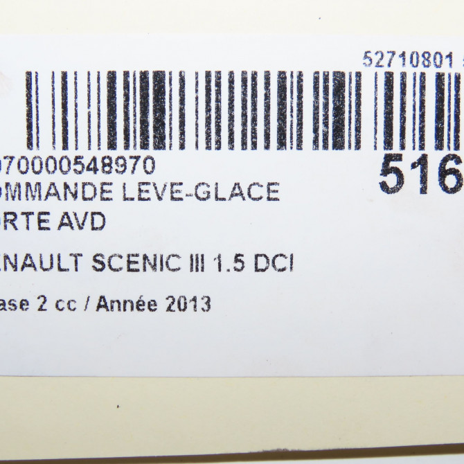 Commande lève-glace porte avant droite occasion RENAULT SCENIC III Phase 2 12-2011->03-2013 1.5 DCI 110ch 809600018R 5