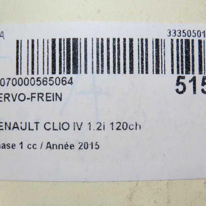 Servo-frein occasion RENAULT CLIO IV Phase 1 07-2012->... 1.2i 120ch 472109056R 6