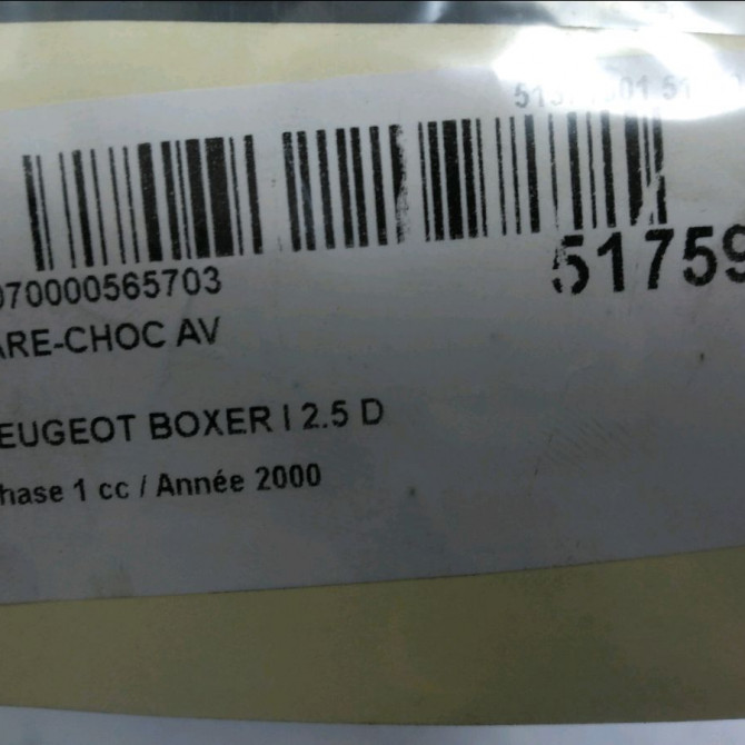 Pare-choc avant occasion PEUGEOT BOXER I Phase 1 07-1994->02-2002 2.5 D 1617322280 6