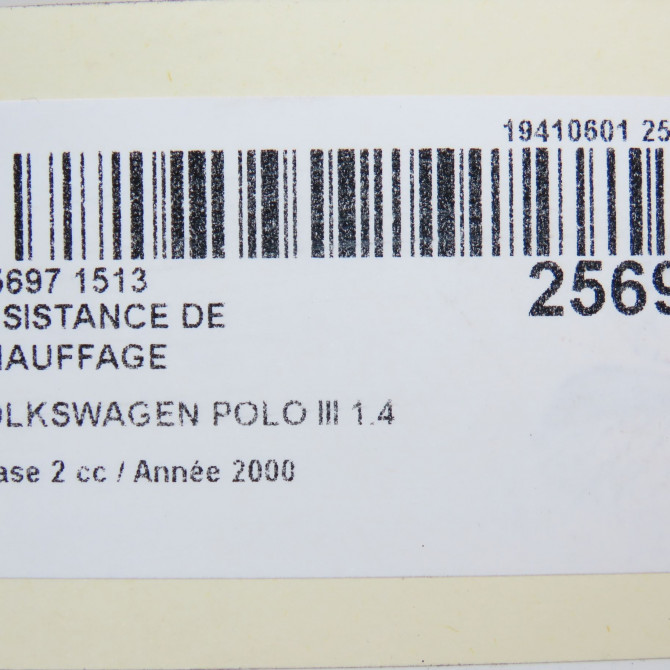 Resistance de chauffage occasion VOLKSWAGEN POLO III Phase 2 11-1999->12-2001 1.4 5