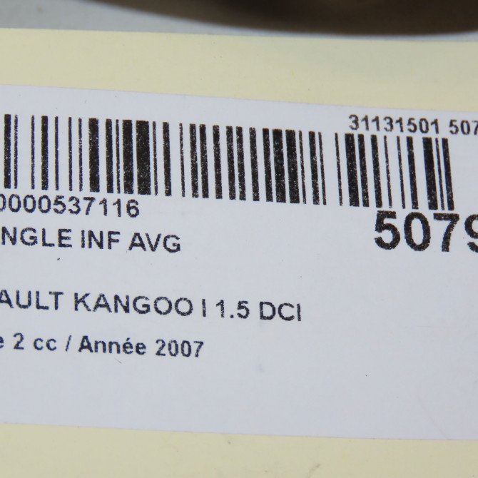 Triangle inf avg occasion RENAULT KANGOO I Phase 2 03-2003->06-2010 1.5 DCI 70ch 8200942417 5