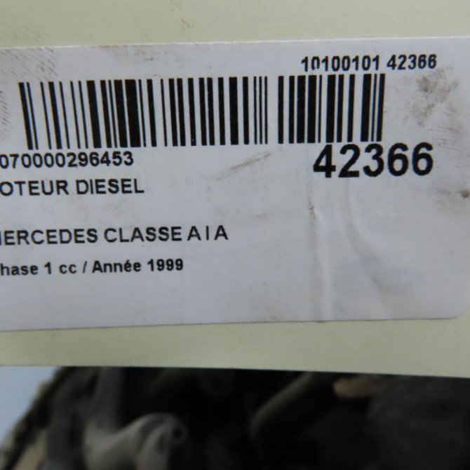 Moteur diesel occasion MERCEDES CLASSE A I Phase 1 01-1998->03-2001 A 170 CDI 6680102000 8