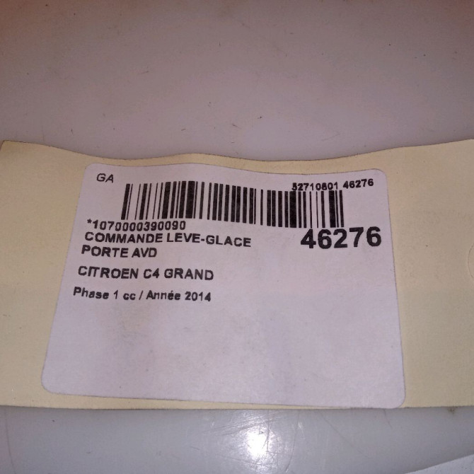 Commande lève-glace porte avant droite occasion CITROEN C4 GRAND PICASSO II Phase 1 04-2013->... 1.6 e-HDi 115ch 96762292ZD 4