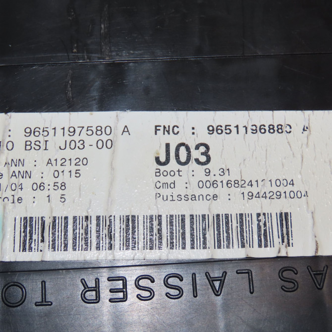 Calculateur moteur occasion PEUGEOT 307 Phase 1 SW 03-2002->07-2004 1.6i 110ch 194062 4