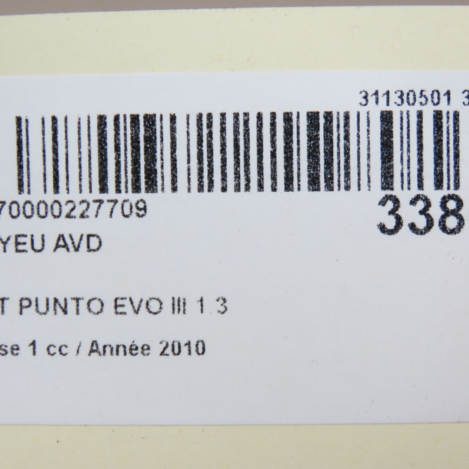 Moyeu avd occasion FIAT PUNTO EVO III Phase 1 10-2009->12-2013 1.3 MULTIJET 75ch 51881463 5