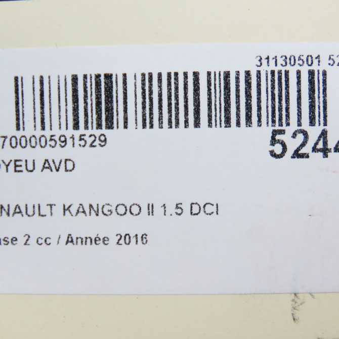 Moyeu avd occasion RENAULT KANGOO II Phase 2 01-2013->... 1.5 DCI 90ch 8200361237 5