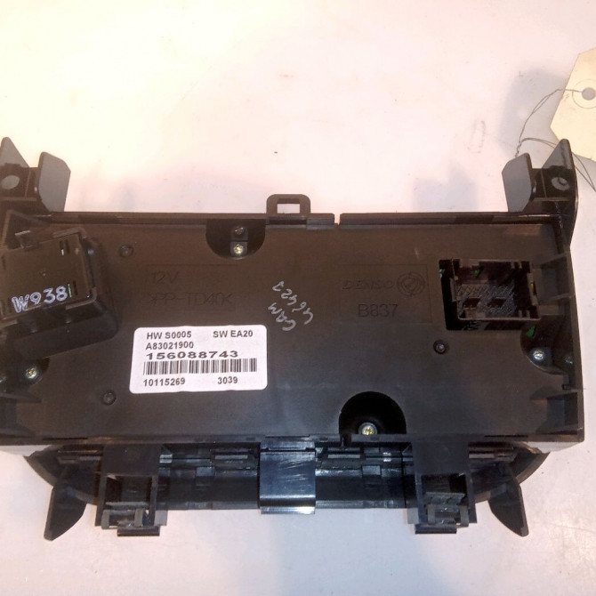 Commande de chauffage occasion ALFA ROMEO MI.TO MI.TO Phase 1 2008-09-01->2016-12-31 1.3 JTDM 95ch 156088743 2