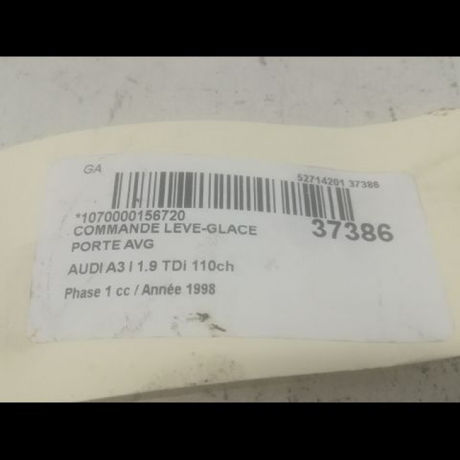 Commande lève-glace porte avant gauche occasion AUDI A3 I Phase 1 09-1996->10-2000 1.9 TDi 110ch 8L09598514PK 3
