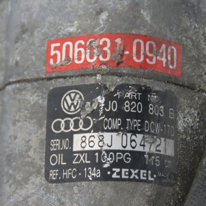 Compresseur air conditionne occasion AUDI A3 I Phase 1 09-1996->10-2000 1.6i 1J0820805X 6