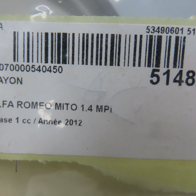 Hayon occasion ALFA ROMEO MI.TO MI.TO Phase 1 2008-09-01->2016-12-31 1.4 MPi 105ch 50516574 5