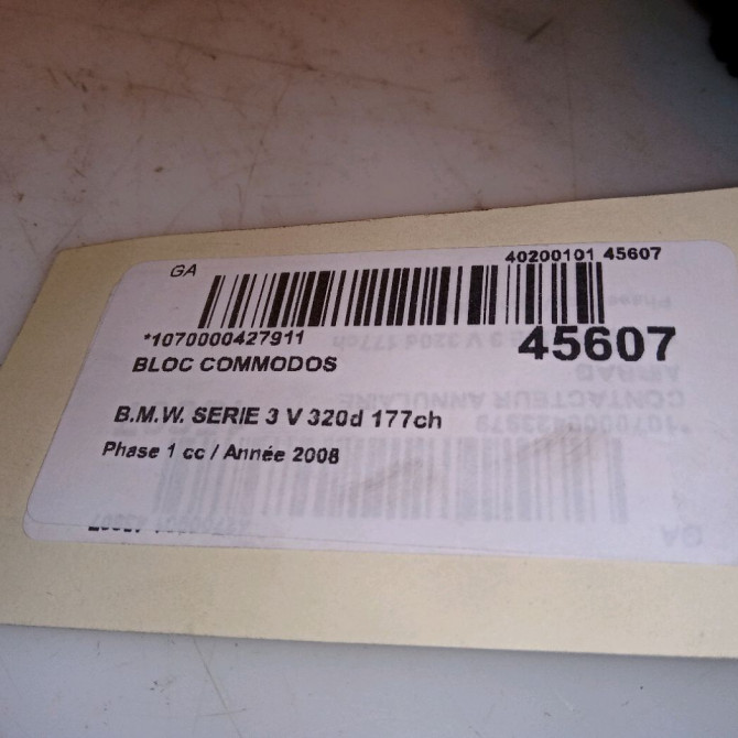 Bloc commodos occasion B.M.W. SERIE 3 V Phase 1 03-2005->09-2008 320d 177ch 4