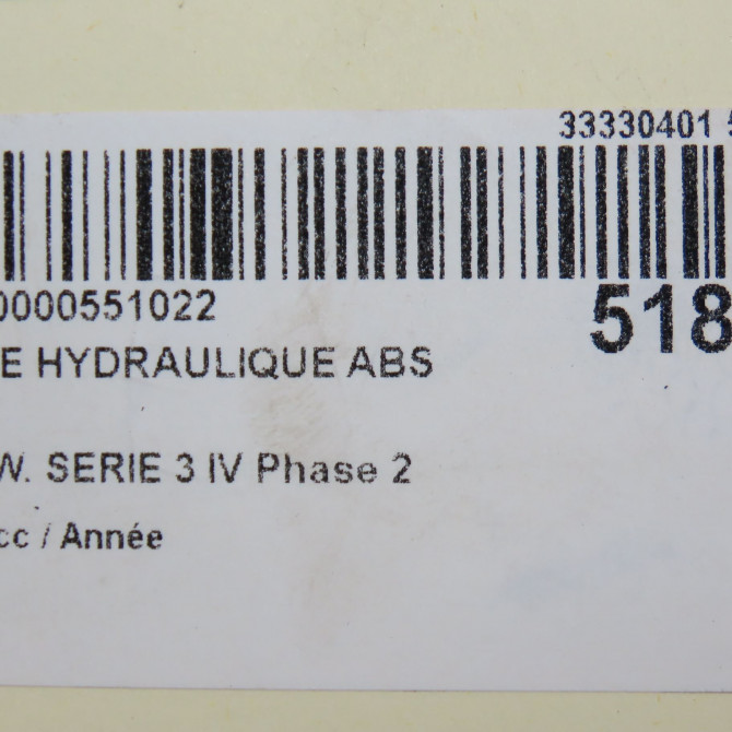 Unité hydraulique ABS occasion B.M.W. SERIE 3 IV Phase 2 09-2001->03-2005 34512460488 7