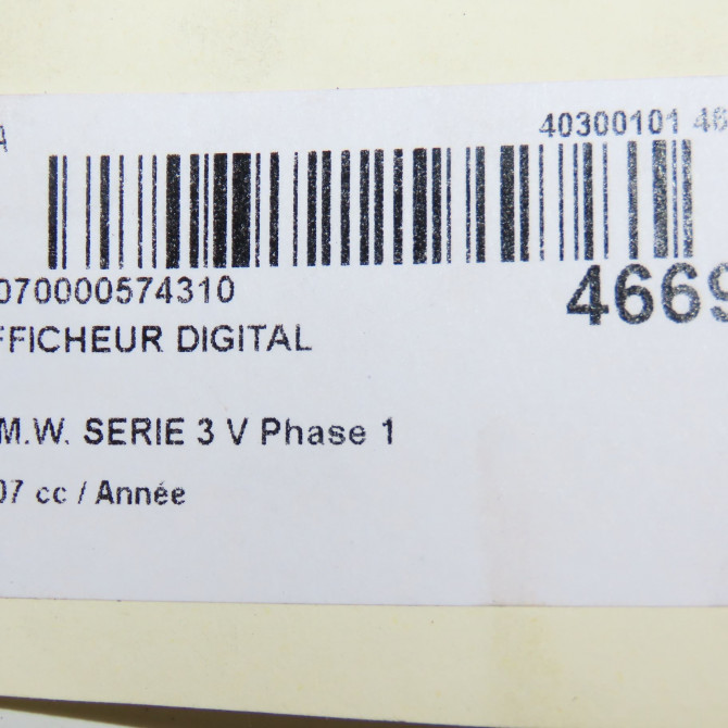 Afficheur digital occasion B.M.W. SERIE 3 V Phase 1 03-2005->09-2008 65829224349 7