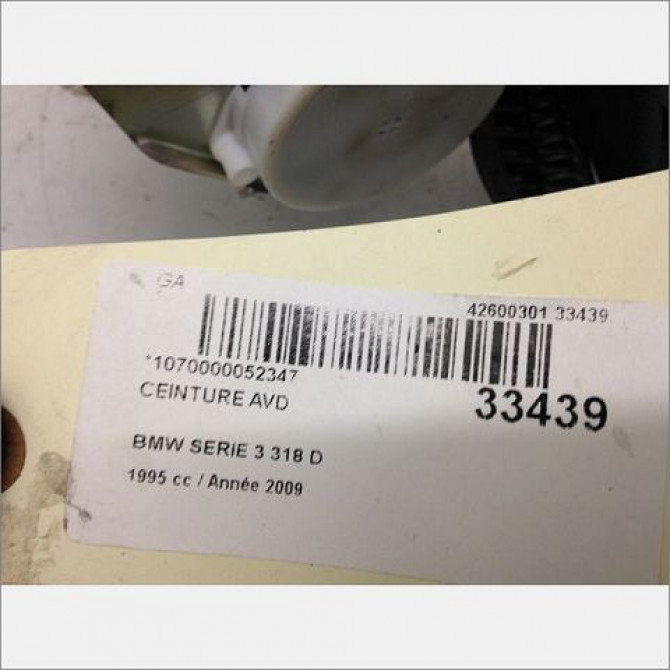 Ceinture avant droite occasion B.M.W. SERIE 3 III Phase 1 01-1991->04-1998 318 TDS 72117234768 3