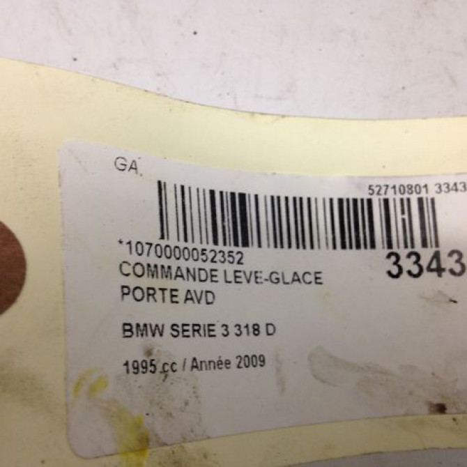 Commande lève-glace porte avant droite occasion B.M.W. SERIE 3 III Phase 1 01-1991->04-1998 318 TDS 61316945876 3