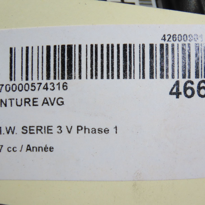 Ceinture avant gauche occasion B.M.W. SERIE 3 V Phase 1 03-2005->09-2008 72117234767 6