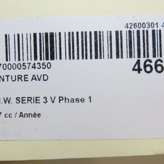 Ceinture avant droite occasion B.M.W. SERIE 3 V Phase 1 03-2005->09-2008 72117234768 6