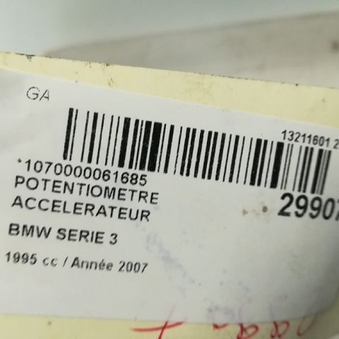 Potentiometre accelerateur occasion B.M.W. SERIE 3 V Phase 1 03-2005->09-2008 5