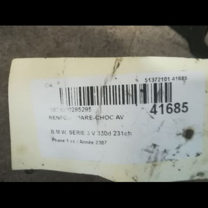 Renfort pare-choc avant occasion B.M.W. SERIE 3 V Phase 1 03-2005->09-2008 330d 231ch 51117146645 2