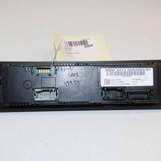 Commande de chauffage occasion B.M.W. SERIE 3 V 2