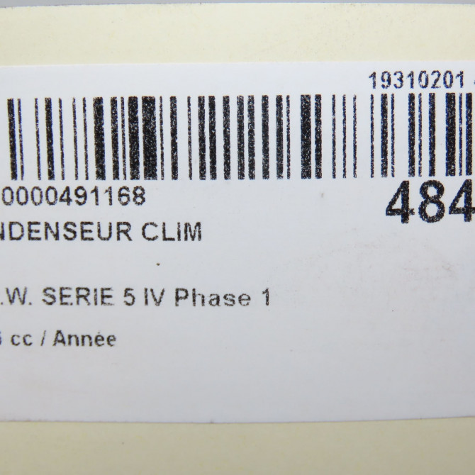 Condenseur clim occasion B.M.W. SERIE 5 IV Phase 1 12-1995->07-2000 64538391647 4