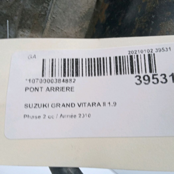 Pont arriere occasion SUZUKI GRAND VITARA II Phase 1 04-1995->04-1999 1.9 DDiS 129ch 4