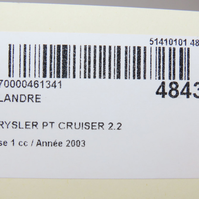 Calandre occasion CHRYSLER PT CRUISER Phase 1 09-2000->12-2005 2.2 crd 120ch 5080979AA 4