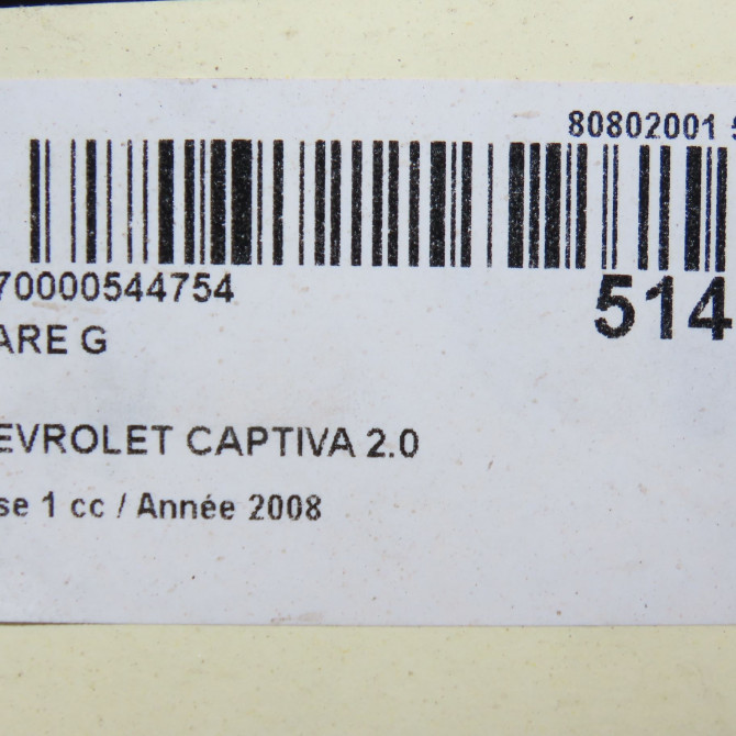 Phare gauche occasion CHEVROLET CAPTIVA Phase 1 04-1995->04-1999 2.0 VCDI 127ch 96626971 5