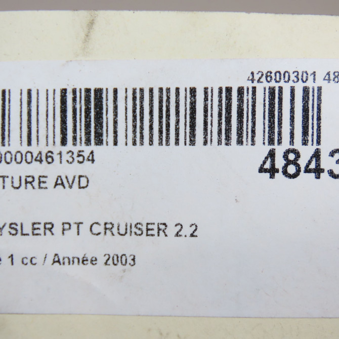 Ceinture avant droite occasion CHRYSLER PT CRUISER Phase 1 09-2000->12-2005 2.2 crd 120ch WF54XDVAF 6