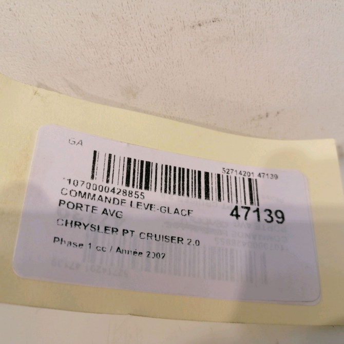 Commande lève-glace porte avant gauche occasion CHRYSLER PT CRUISER Phase 1 09-2000->12-2005 2.0 141ch 3