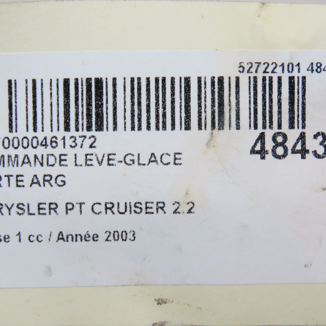 Commande leve-glace porte arrière gauche occasion CHRYSLER PT CRUISER Phase 1 09-2000->12-2005 2.2 crd 120ch 4