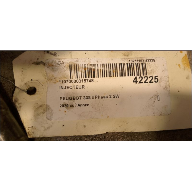 Injecteur occasion PEUGEOT 308 II Phase 2 SW 04-2017->... 9828959880 2
