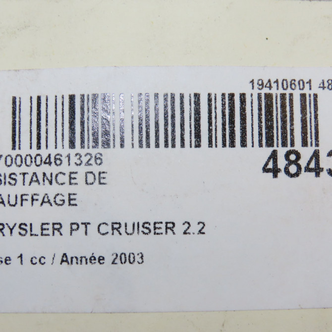 Resistance de chauffage occasion CHRYSLER PT CRUISER Phase 1 09-2000->12-2005 2.2 crd 120ch 5058026AB 4