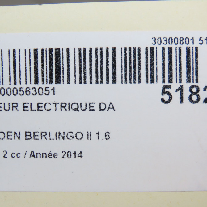 Moteur electrique de direction assistée occasion CITROEN BERLINGO II Phase 2 02-2012->09-2015 1.6 HDI 90ch 1629090280 7