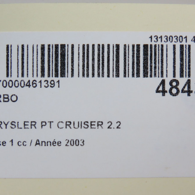 Turbo occasion CHRYSLER PT CRUISER Phase 1 09-2000->12-2005 2.2 crd 120ch 5080373AB 7