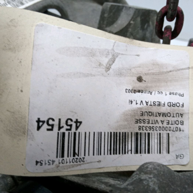 Boîte à vitesse automatique occasion FORD FIESTA V Phase 1 09-2002->10-2005 1.4i 1327477 6