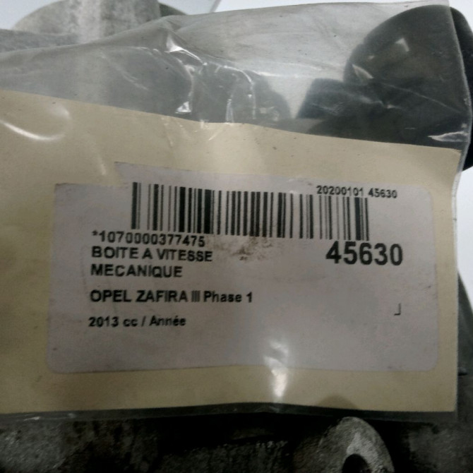 Boîte à vitesse mecanique occasion OPEL ZAFIRA III Phase 1 11-2011->... 55599691 6