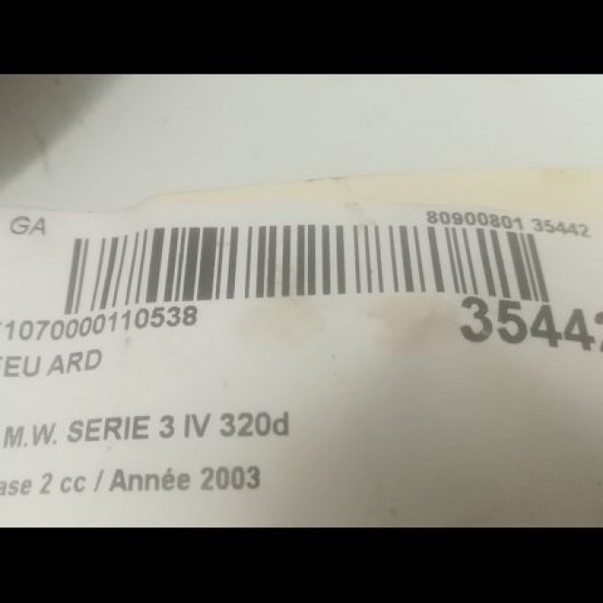 Feu arrière droit occasion B.M.W. SERIE 3 IV Phase 2 09-2001->03-2005 320d 63216946536 3