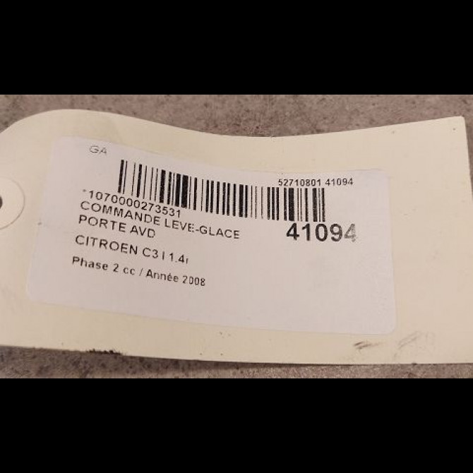 Commande lève-glace porte avant droite occasion CITROEN C3 I Phase 2 10-2005->12-2010 1.4i 2
