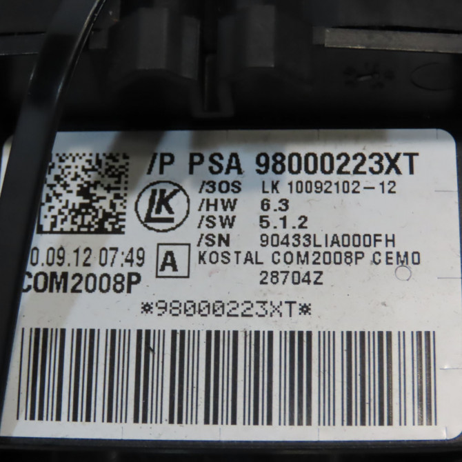 Bloc commodos occasion CITROEN C4 II Phase 1 10-2010->01-2015 1.6 HDI 90ch 98199578ZD 5