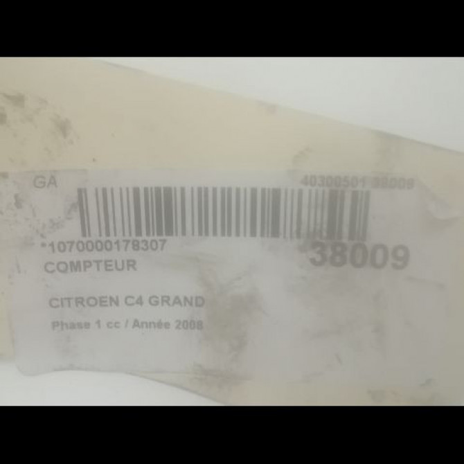 Compteur occasion CITROEN C4 GRAND PICASSO I Phase 1 10-2006->09-2013 1.6 HDI 110ch 6103V0 3