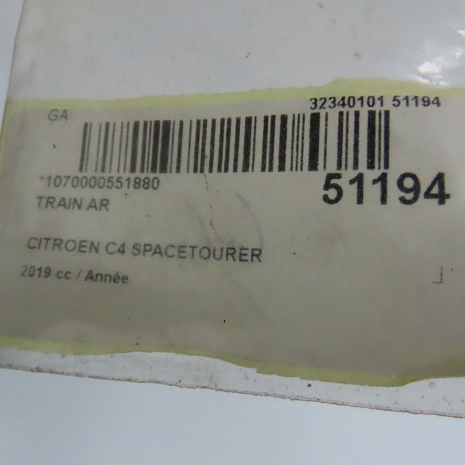 Train arrière occasion CITROEN 1647872380 5