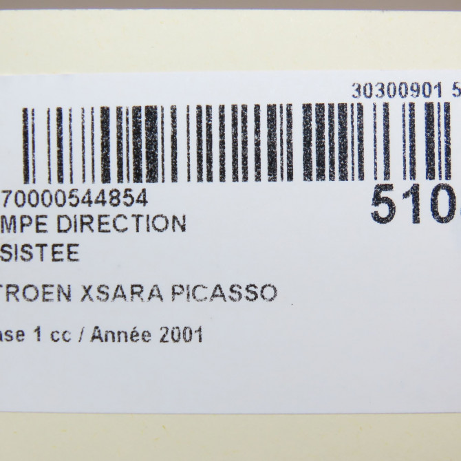 Pompe direction assistee occasion CITROEN XSARA PICASSO Phase 1 12-1999->02-2004 1.8i 16v 4007LJ 5