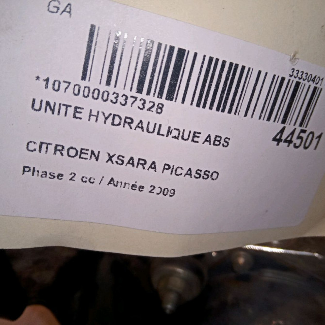 Unité hydraulique ABS occasion CITROEN XSARA PICASSO Phase 2 02-2004->12-2010 1.6 HDI 110ch 4541FH 5