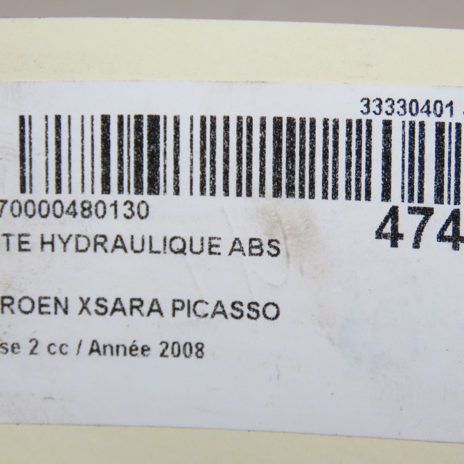 Unité hydraulique ABS occasion CITROEN XSARA PICASSO Phase 2 02-2004->12-2010 1.6 HDI 110ch 4541FH 6