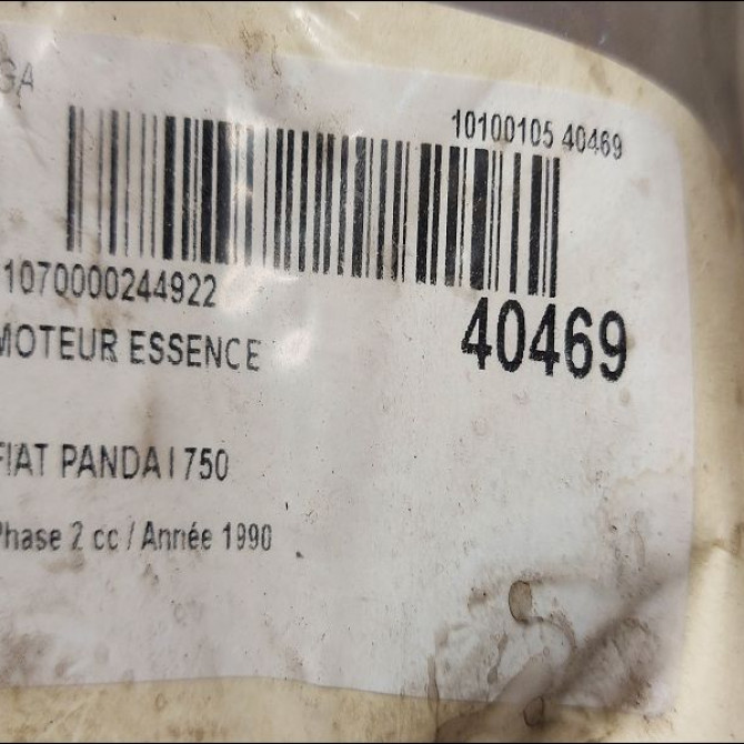 Moteur essence occasion FIAT PANDA I Phase 2 03-1986->09-2003 750 71739484 5