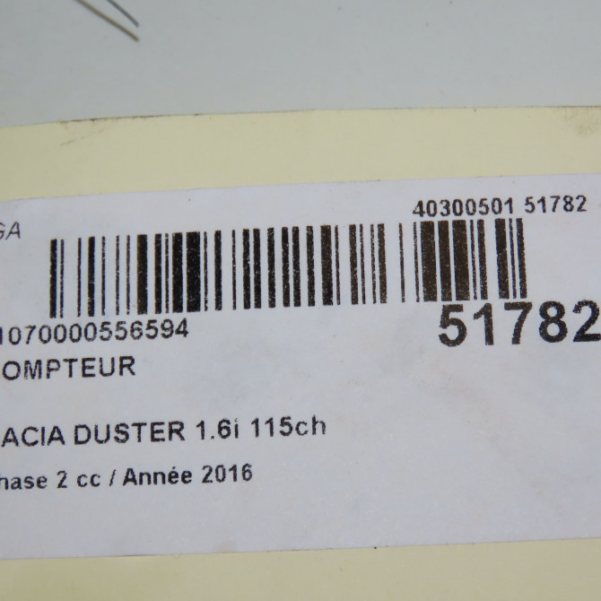Compteur occasion DACIA DUSTER Phase 2 09-2013->... 1.6i 115ch 248102055R 6