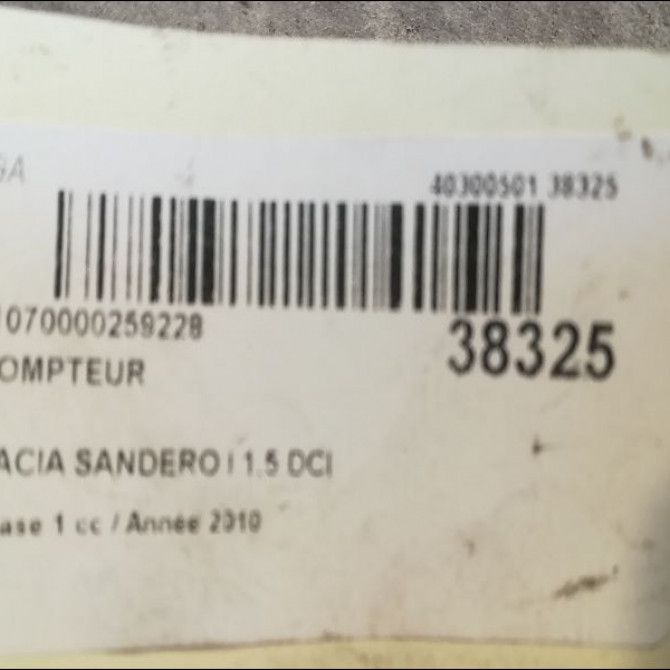 Compteur occasion DACIA SANDERO I Phase 1 06-2008->10-2012 1.5 DCI 70ch 248106349R 3