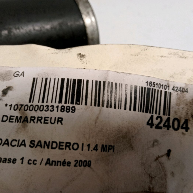 Démarreur occasion DACIA SANDERO I Phase 1 06-2008->10-2012 1.4 MPI 75ch 8200584664 4